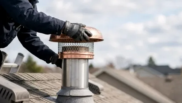 Chimney cap install in Parker